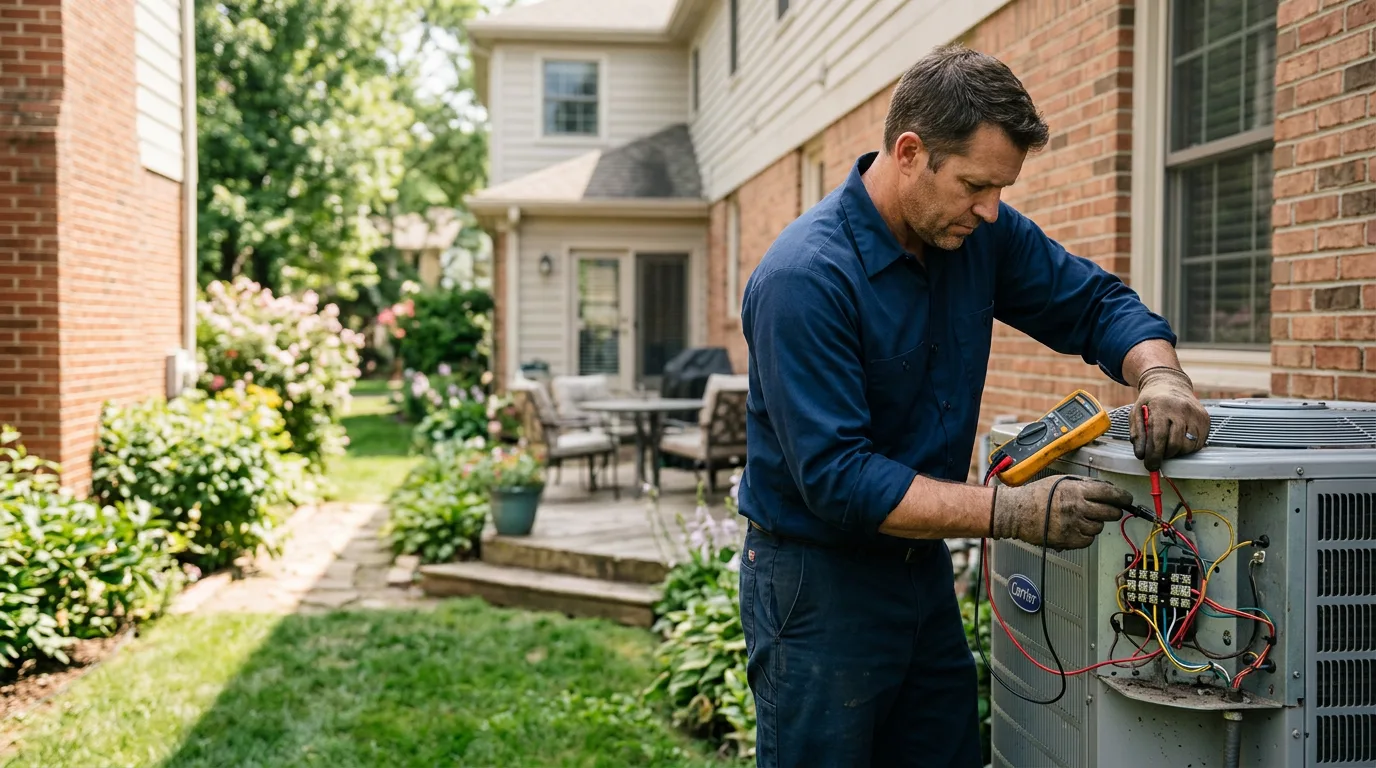 HVAC technician working near Armbrust, PA